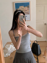 Cozy Lace Rib sleeveless (3color)