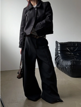 High neck short coat(2color)