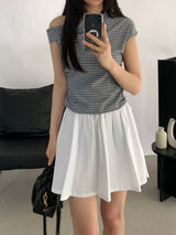 Barrier flare mini skirt