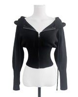 jade slender hood zip-up NT