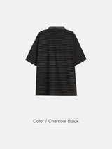 Tod pigment stripe collar short sleeve 4C