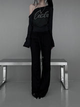 pretty emotion bootcut training pants (2color)