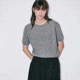 Short Sleeve Wool Knit Grey