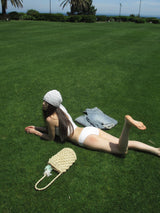 white punching bikini