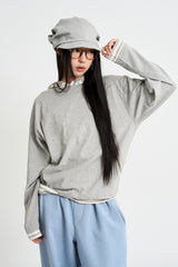 Contrast hood string t-shirt