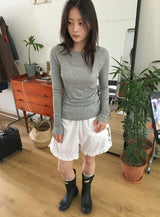 ノヒディ テンセル レイヤード ルーズフィット ロングスリーブTシャツ