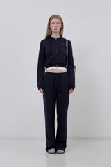 KIRSH PLAIN SEMI WIDE PANTS - DARK NAVY 