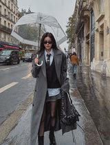 Moi Side Pocket Double Long Coat