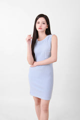 シンプルノースリーブミニワンピース Blue