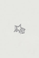 [925SILVER] COOKIE FRAME STAR STUD RING
