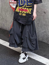 drape pocket bermuda pants