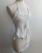 General Shirring Strap Top (White)