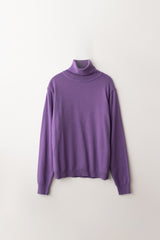 Cashmere turtle neck knit (Purple)
