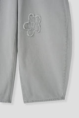 Patch Flower Gray Denim (1c)