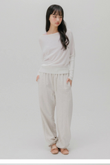 OFF SHOULDER KNIT TOP (IVORY)