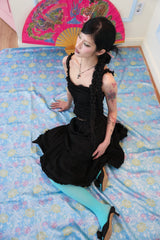 Shirring cancan midi skirt (2color)