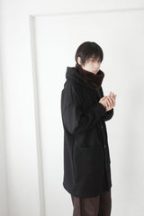 リラックスフードウールコート