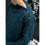 [Unisex] ウールヘアーボタンニット(3color)
