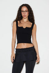 Petite flare pants - black