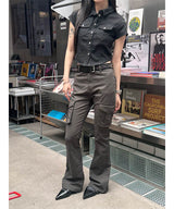 ポケットデニムクロップシャツ(3color)