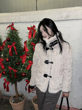 Black Belt Cozy Fur Jacket