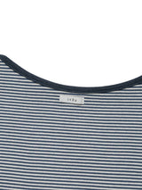 ベーシック エッセンシャル リブ ボートネックトップ(ST BLUE)
