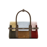 muva. Color‑Block Mini Square Handbag, Genuine‑Leather Niche‑Fashion Cross‑body Purse for Daily Outing, New Arrival Nov 7