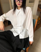 Mirun belt ハイネックオーバーレイシャツ