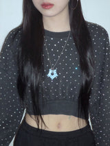 gleaming star dot necklace [blue]