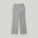 Gray Slit Snap Long Pants