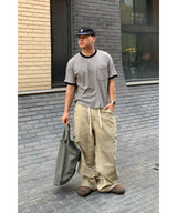 Damage wide work pants