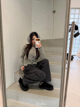 Corduroy Banded Layered Pants