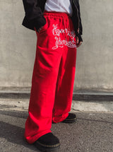 エンブロイダードブラッシュワイドパンツ