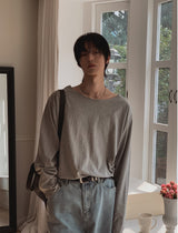 Chris Boatneck Loose Fit Button Long Sleeve T-Shirt