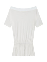 DRAPE BAND OFF SHOULDER TOP(IVORY)