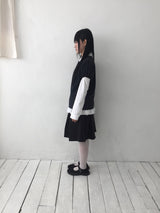チェックボタンハーフブラウス