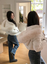 #Winter 2WAYファーフードクロップパディング (3color)