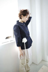 Rounded Collar Double Jacket