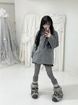 Bonju double half hood coat (2color)