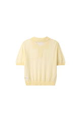 SEE-THROUGH COLLAR HALF KNIT (LEMON)