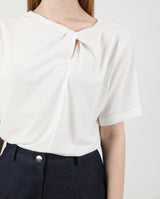 モダンスリットシャーリングTシャツ White