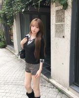 チェックシャツレイヤードTシャツ