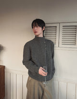 Cleo Half-Neck Snap Knit