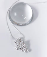 Silver Ball Grape Long Drop Necklace