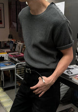[S/S] Shoulder button half knit(4color)