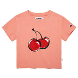 SIGNATURE BIG CHERRY CROP T-SHIRT - LIGHT ORANGE