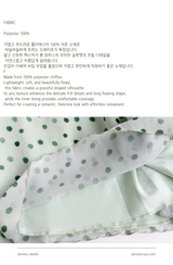 Mint Soufflé Frill Long Dress
