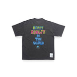 "SECOND RABBIT" PRINTED S/S WASHED T-SHIRT