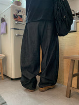 Jean Balloon Double Pintuck Denim