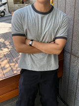 Regular washed ringer short-sleeve t-Shirt